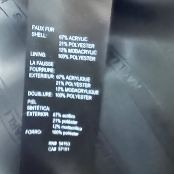 Karl Lagerfeld Paris Snow Leopard Faux Fur Coat Size Large Runs small Medium Fit - Picture 12 of 13